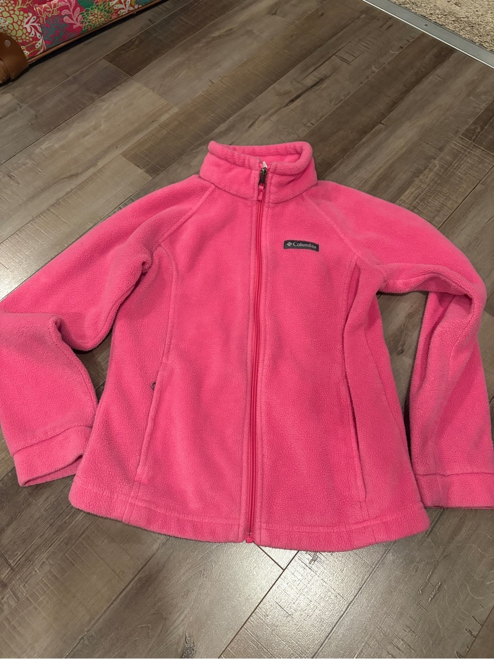 Columbia Girls' Bright Pink Full-Zip Fleece Jacket